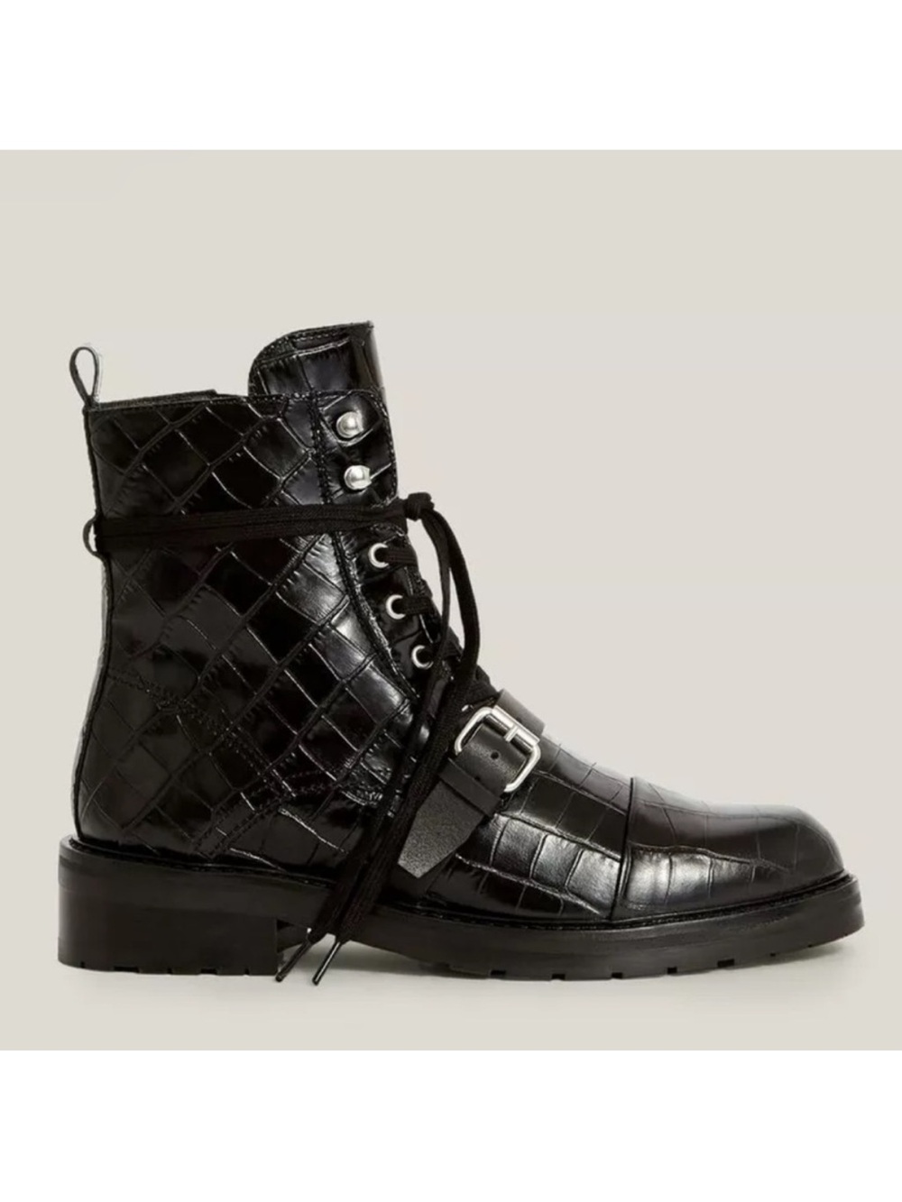 All Saints Donita Crocodile Boot